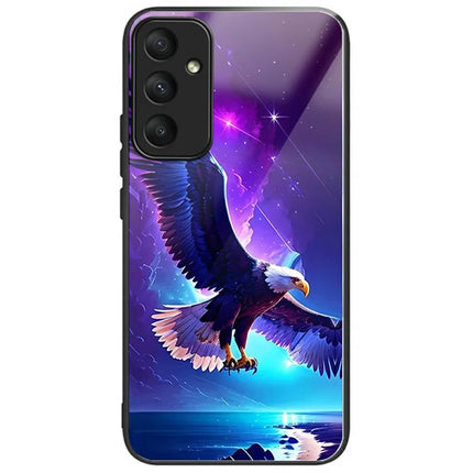 For Samsung Galaxy A16 5G  /  4G Case Pattern Printing Tempered Glass TPU Drop-Proof Phone Cover - Sea Eagle