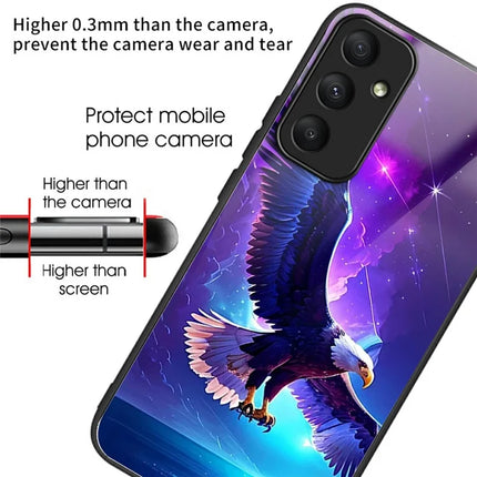 For Samsung Galaxy A16 5G  /  4G Case Pattern Printing Tempered Glass TPU Drop-Proof Phone Cover