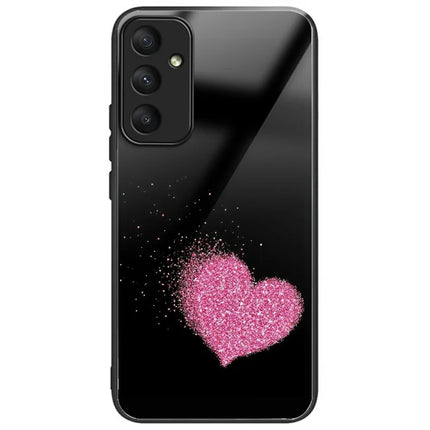 For Samsung Galaxy A16 5G  /  4G Case Pattern Printing Tempered Glass TPU Drop-Proof Phone Cover - Love