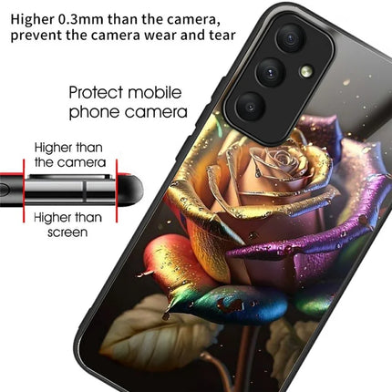 For Samsung Galaxy A26 5G Case Tempered Glass TPU Drop-Proof Pattern Printing Phone Cover