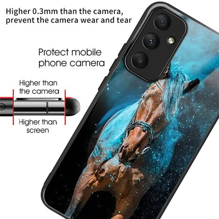 For Samsung Galaxy A26 5G Case Tempered Glass TPU Drop-Proof Pattern Printing Phone Cover