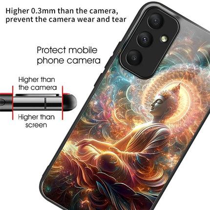 For Samsung Galaxy A26 5G Case Tempered Glass TPU Drop-Proof Pattern Printing Phone Cover
