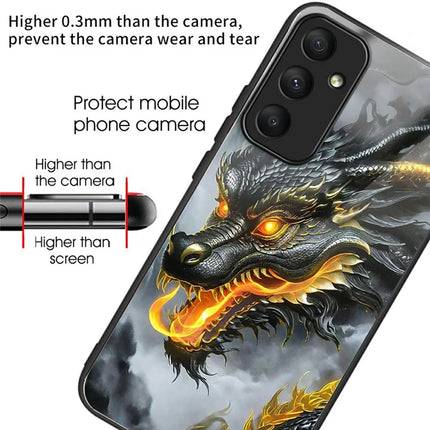 For Samsung Galaxy A36 5G Case Tempered Glass TPU Drop-Proof Pattern Printing Phone Cover