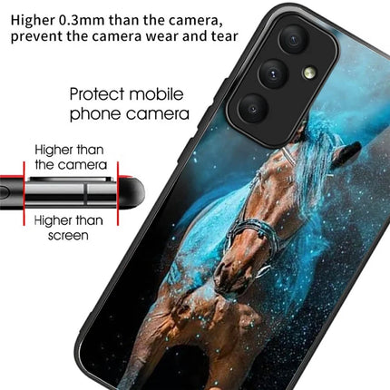 For Samsung Galaxy A36 5G Case Tempered Glass TPU Drop-Proof Pattern Printing Phone Cover