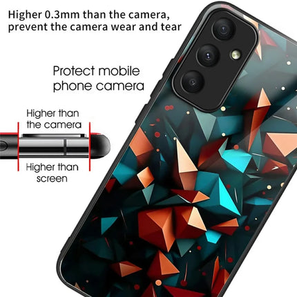 For Samsung Galaxy A36 5G Case Tempered Glass TPU Drop-Proof Pattern Printing Phone Cover