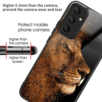 For Samsung Galaxy A56 5G Case Tempered Glass TPU Drop-Proof Pattern Printing Phone Cover