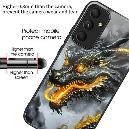 For Samsung Galaxy A56 5G Case Tempered Glass TPU Drop-Proof Pattern Printing Phone Cover