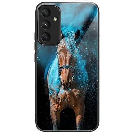 For Samsung Galaxy A56 5G Case Tempered Glass TPU Drop-Proof Pattern Printing Phone Cover - Starlight Horse