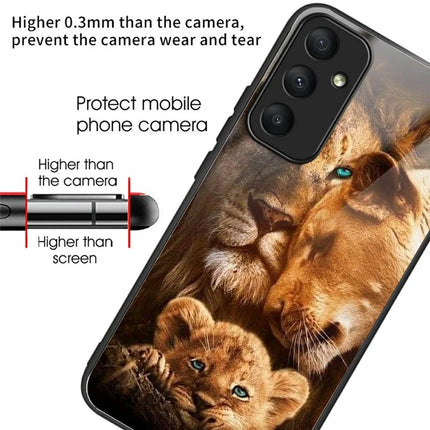 For Samsung Galaxy A26 5G Case Pattern Printing Tempered Glass TPU Drop-Proof Phone Cover