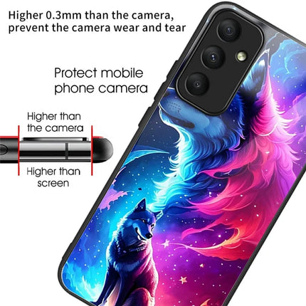 For Samsung Galaxy A26 5G Case Pattern Printing Tempered Glass TPU Drop-Proof Phone Cover
