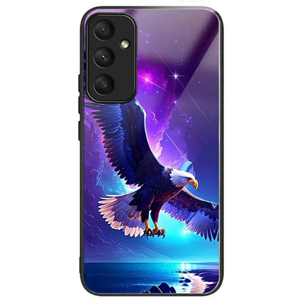 For Samsung Galaxy A26 5G Case Pattern Printing Tempered Glass TPU Drop-Proof Phone Cover - Sea Eagle