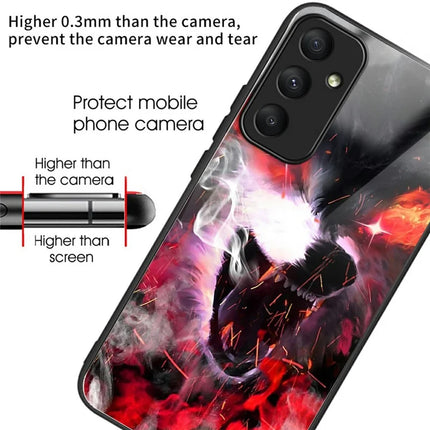 For Samsung Galaxy A26 5G Case Pattern Printing Tempered Glass TPU Drop-Proof Phone Cover