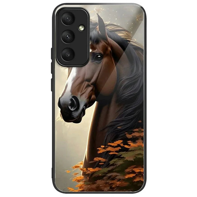 For Samsung Galaxy A36 5G Case Tempered Glass TPU Drop-Proof Phone Cover Pattern Printing - Horse