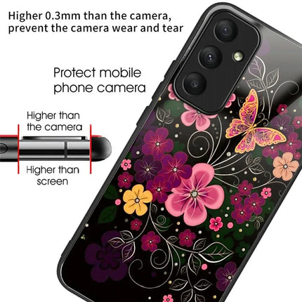 For Samsung Galaxy A36 5G Case Tempered Glass TPU Drop-Proof Phone Cover Pattern Printing