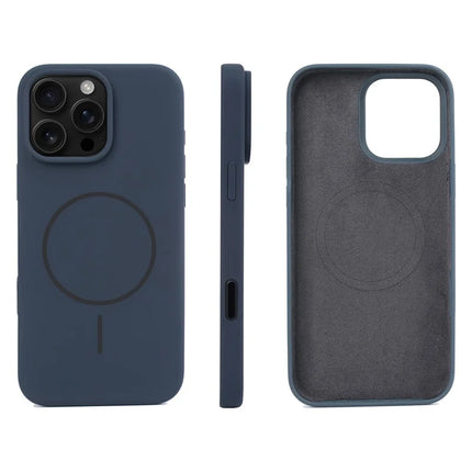 For iPhone 16 Pro Max Case Compatible with MagSafe Liquid Silicone Phone Back Cover with Camera Button