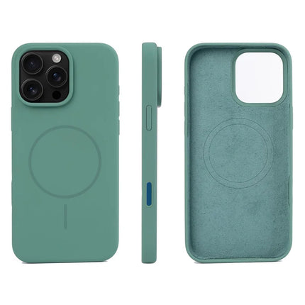For iPhone 16 Pro Max Case Compatible with MagSafe Liquid Silicone Phone Back Cover with Camera Button