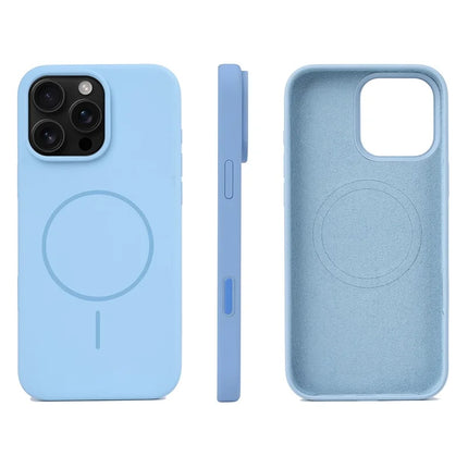 For iPhone 16 Pro Max Case Compatible with MagSafe Liquid Silicone Phone Back Cover with Camera Button