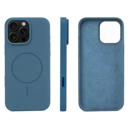 For iPhone 16 Pro Max Case Compatible with MagSafe Liquid Silicone Phone Back Cover with Camera Button