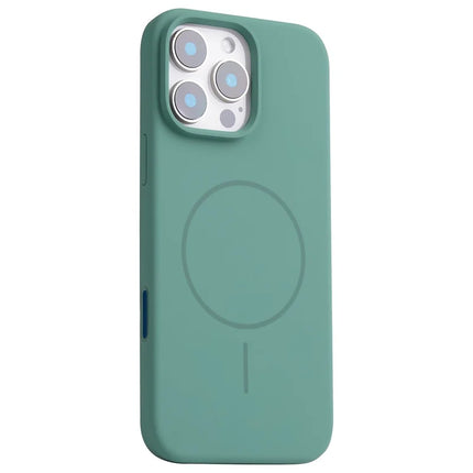 For iPhone 16 Pro Case Compatible with MagSafe Liquid Silicone Phone Back Cover with Camera Button - Green