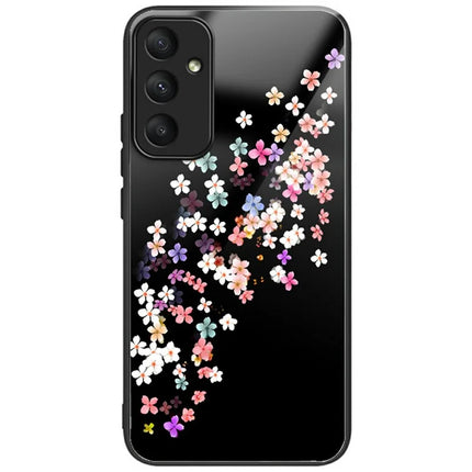 For Samsung Galaxy A56 5G Case Pattern Printing Tempered Glass TPU Drop-Proof Phone Cover - Colorful Florals
