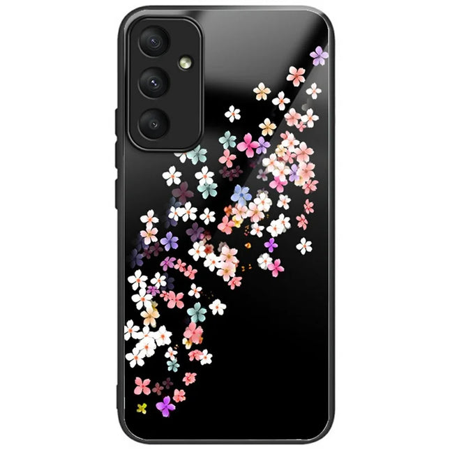 For Samsung Galaxy A56 5G Case Pattern Printing Tempered Glass TPU Drop-Proof Phone Cover - Colorful Florals