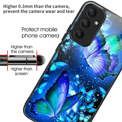 For Samsung Galaxy A56 5G Case Pattern Printing Tempered Glass TPU Drop-Proof Phone Cover