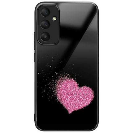 For Samsung Galaxy A56 5G Case Pattern Printing Tempered Glass TPU Drop-Proof Phone Cover - Love