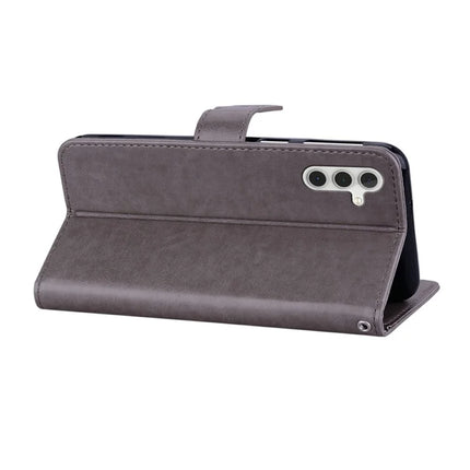 For Samsung Galaxy A36 5G Case Owl Flower Imprinted Leather Cover Wallet with Strap