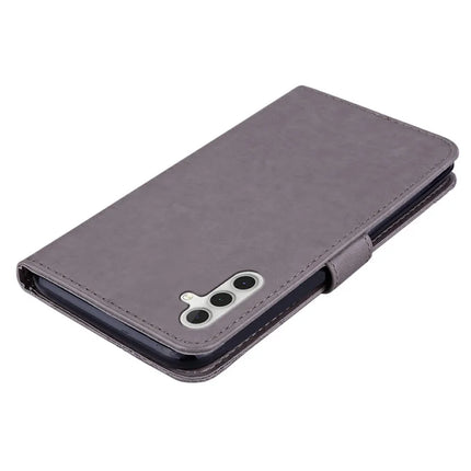 For Samsung Galaxy A36 5G Case Owl Flower Imprinted Leather Cover Wallet with Strap