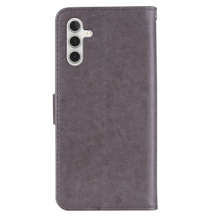 For Samsung Galaxy A36 5G Case Owl Flower Imprinted Leather Cover Wallet with Strap