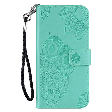 For Samsung Galaxy A36 5G Case Owl Flower Imprinted Leather Cover Wallet with Strap