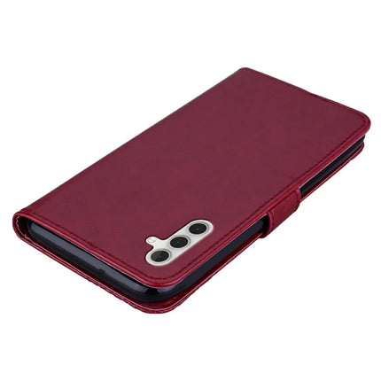 For Samsung Galaxy A36 5G Case Owl Flower Imprinted Leather Cover Wallet with Strap