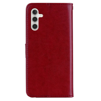 For Samsung Galaxy A36 5G Case Owl Flower Imprinted Leather Cover Wallet with Strap
