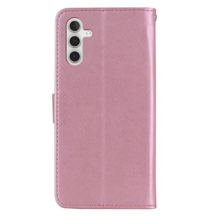 For Samsung Galaxy A36 5G Case Owl Flower Imprinted Leather Cover Wallet with Strap