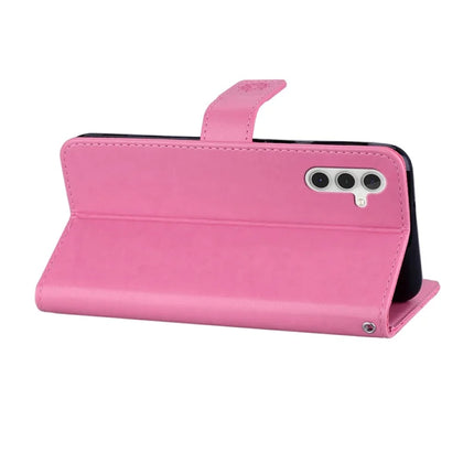 For Samsung Galaxy A36 5G Case Owl Flower Imprinted Leather Cover Wallet with Strap