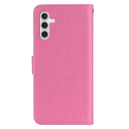For Samsung Galaxy A36 5G Case Owl Flower Imprinted Leather Cover Wallet with Strap