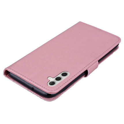 For Samsung Galaxy A56 5G Case Owl Flower Imprinted Leather Cover Wallet with Strap