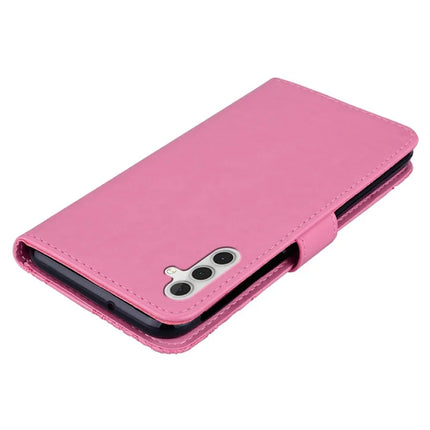 For Samsung Galaxy A56 5G Case Owl Flower Imprinted Leather Cover Wallet with Strap