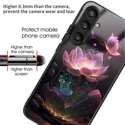 For Samsung Galaxy A26 5G Case Tempered Glass Back Cover with Pattern Printing