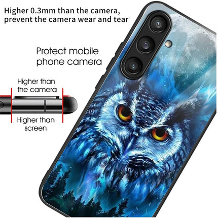 For Samsung Galaxy A26 5G Case Tempered Glass Back Cover with Pattern Printing