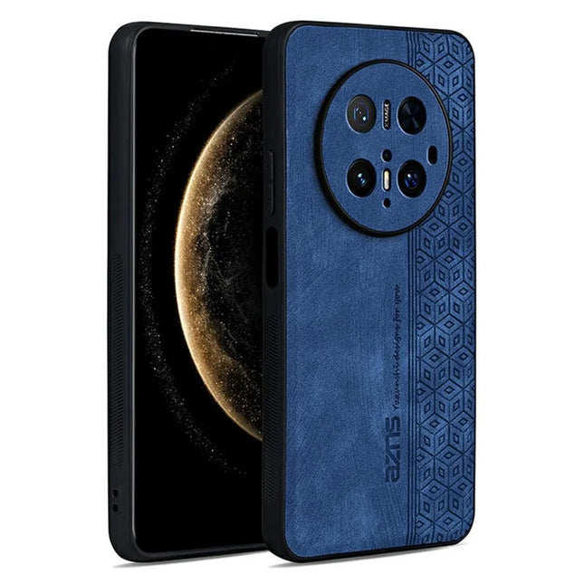 AZNS For Huawei Mate 70 Pro Case Protective PU Leather Covered TPU Phone Shell - Blue