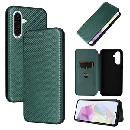 For Samsung Galaxy A26 5G Case Carbon Fiber Texture Drop-Proof PU Leather Phone Cover