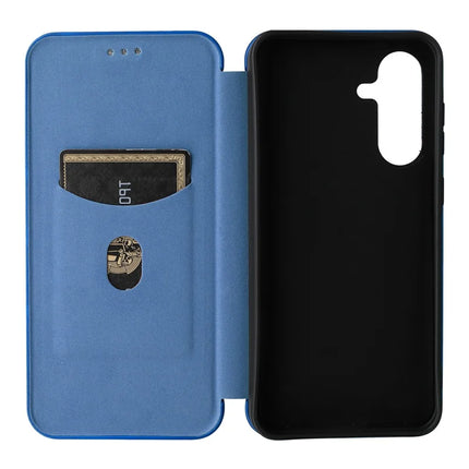 For Samsung Galaxy A26 5G Case Carbon Fiber Texture Drop-Proof PU Leather Phone Cover