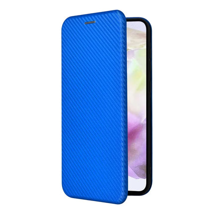 For Samsung Galaxy A56 5G Case Carbon Fiber Texture Drop-Proof PU Leather Phone Cover