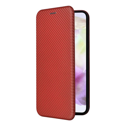 For Samsung Galaxy A56 5G Case Carbon Fiber Texture Drop-Proof PU Leather Phone Cover