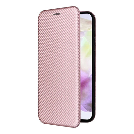 For Samsung Galaxy A56 5G Case Carbon Fiber Texture Drop-Proof PU Leather Phone Cover