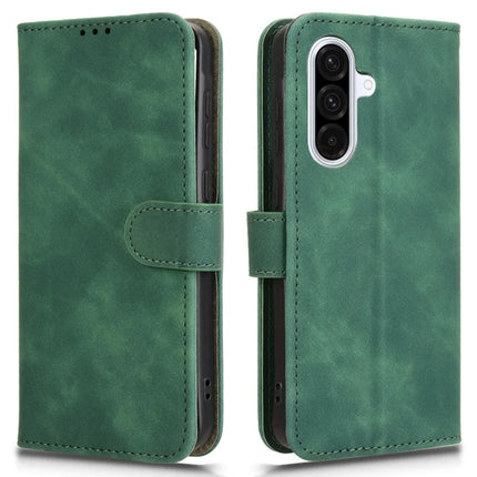 For Samsung Galaxy A26 5G Leather Case Skin-Feel Anti-Drop Wallet Flip Phone Cover - Green