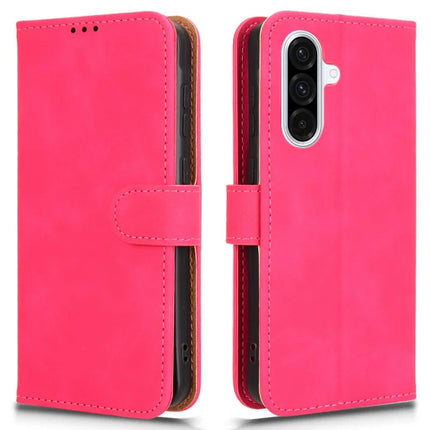 For Samsung Galaxy A26 5G Leather Case Skin-Feel Anti-Drop Wallet Flip Phone Cover - Rose