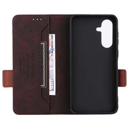 For Samsung Galaxy A56 5G Case Leather Wallet Flip Phone Cover with Hardware Decor