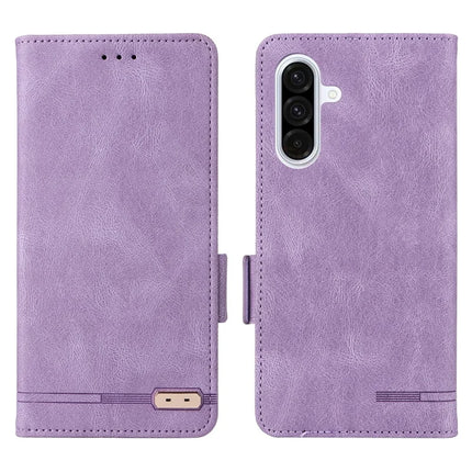For Samsung Galaxy A56 5G Case Leather Wallet Flip Phone Cover with Hardware Decor - Purple